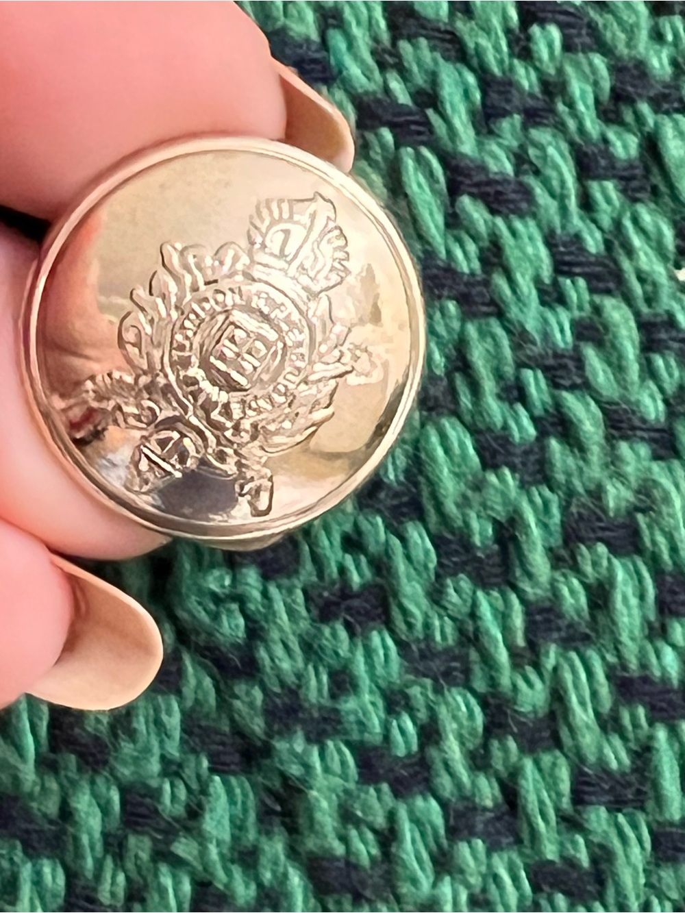 Zara Green Cropped blazer Jacket with Gold Buttons XS - Picture 11 of 11